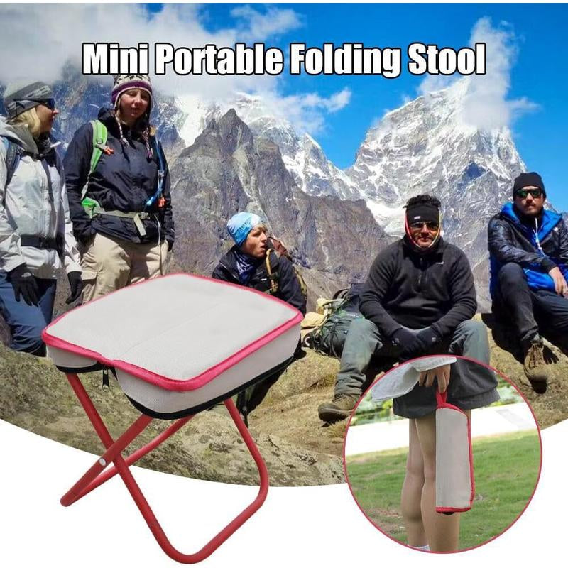 Portable Folding Stool - Handbag Design, 300Lbs Capacity, Carbon Steel Frame, Waterproof Oxford Fabric, Compact & Lightweight for Camping, Picnic, Outdoor Activities